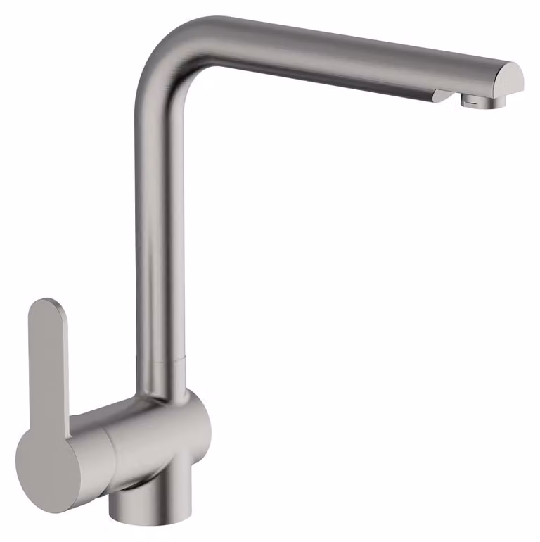 Schläfer 30506525 | Miscelatore Lavello Cucina Inox, Bocca Girevole 360° a squadra, Rubinetto Cucina Professionale in Acciao, Miscelatore Serie Good Life