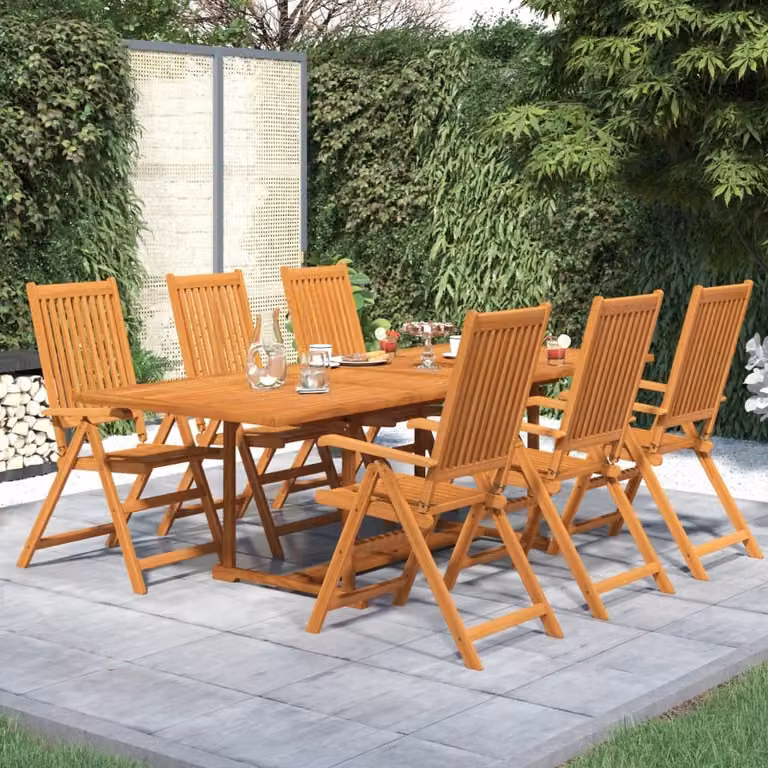 Maison Exclusive - Set da pranzo da giardino 7 pezzi in legno massello di acacia 160-240 cm