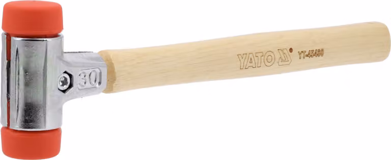 Martello per pavimentazione, diametro 30 mm, con manico in legno di noce, peso 522 g
