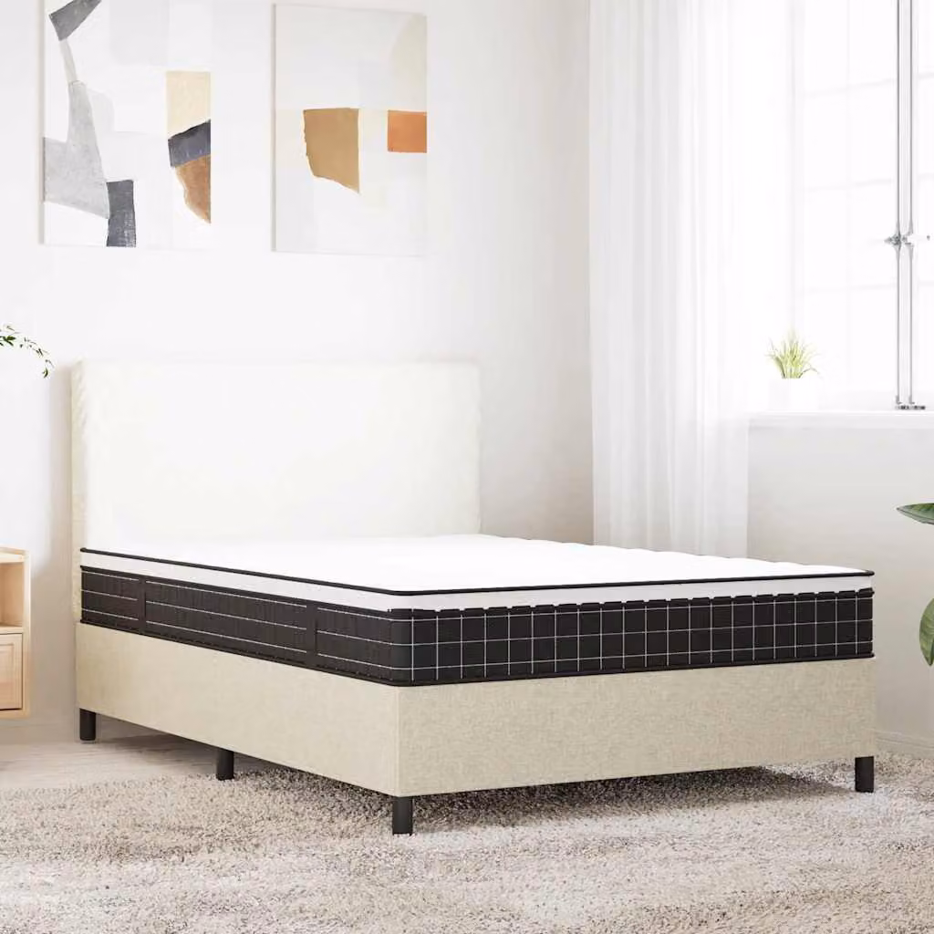 vidaXL Materasso a Molle Bonnell con Rivestimento Rimovibile, L 140 x P 200 cm, Colori Bianco, Grigio o Nero