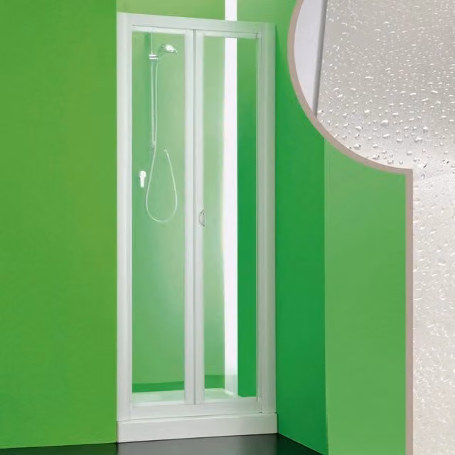 Porta doccia 105 CM in Acrilico mod. Saturno con apertura a libro