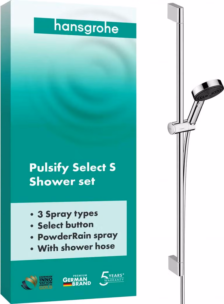 Hansgrohe Brauseset Pulsify 105 3jet Relaxation mit Brausestange 900mm chrom