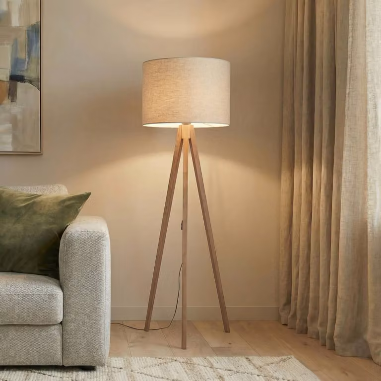 Lampada da terra Grand TK Lighting, Legno scuro, Soggiorno / Sala da pranzo, Legno, Moderno, Lampada da terra