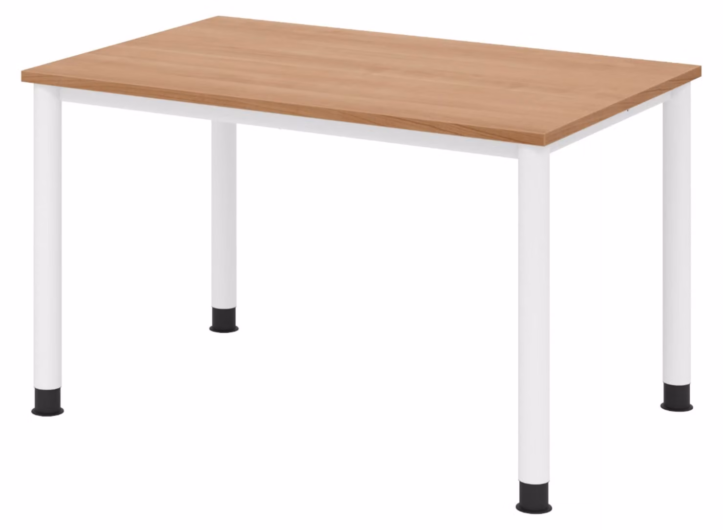 Scrivania bümö Serie H - Dimensioni: 120 x 80 cm, Finitura: noce, Struttura: bianco