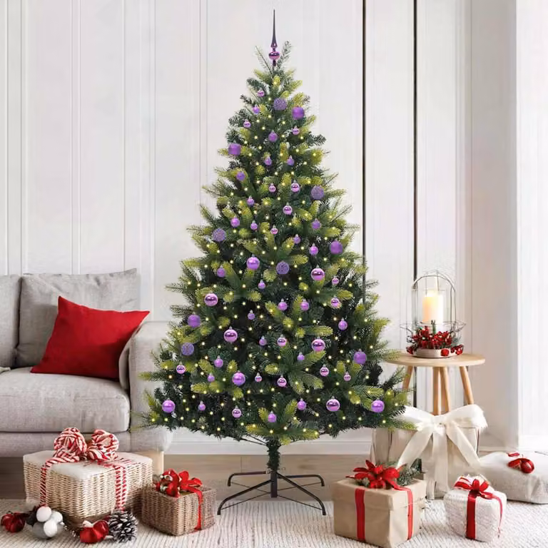 Maison Exclusive - Albero di Natale artificiale pieghevole con 300 LED verde 180 cm