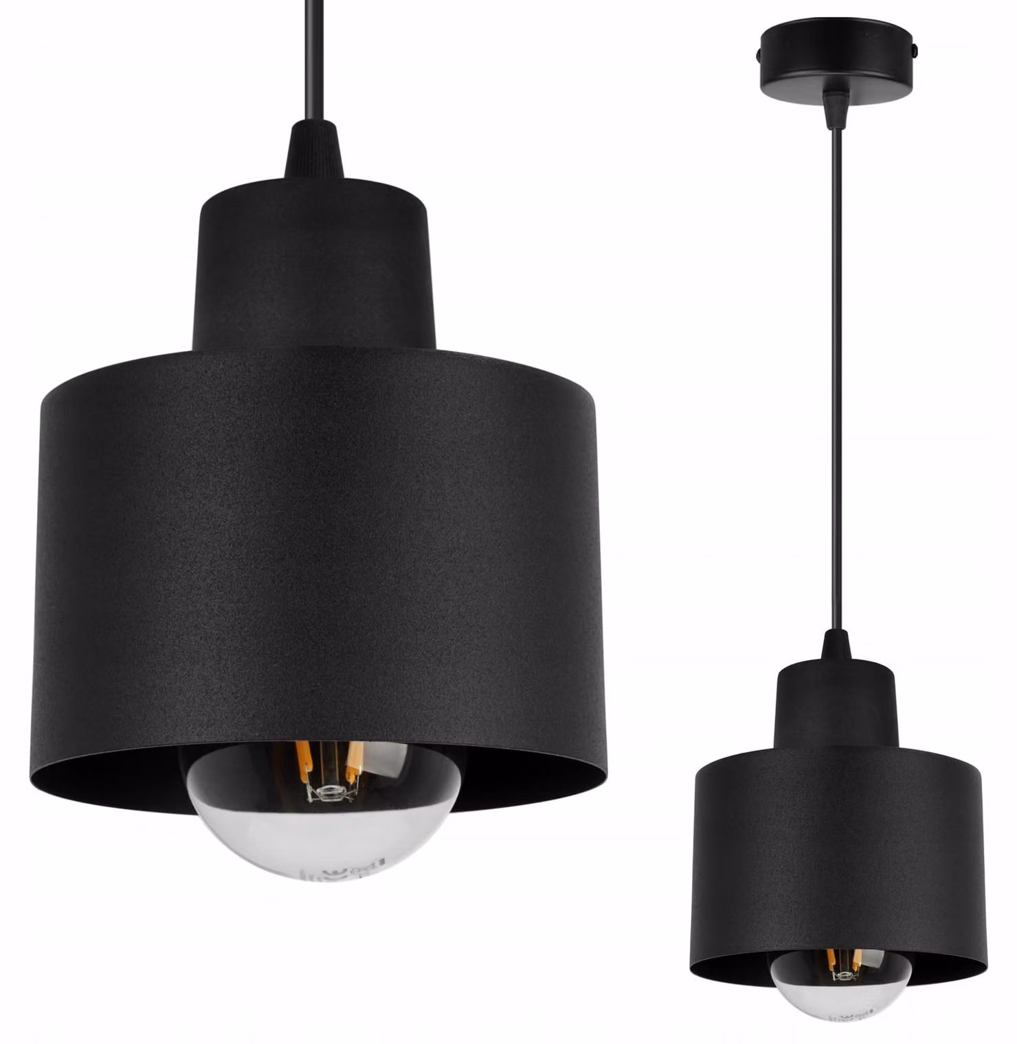 Moderna Lampada A Sospensione Lampada A Led Nera