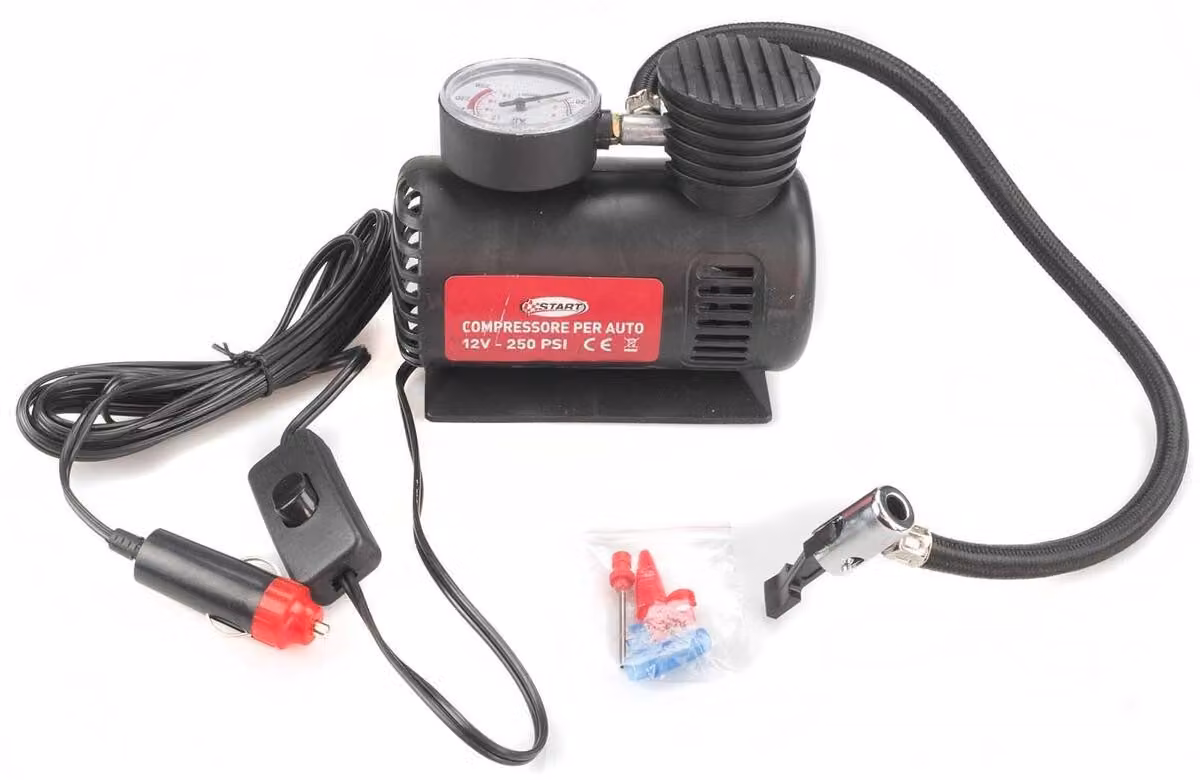 Compressore per auto START 12V 250 PSI con presa accendisigari