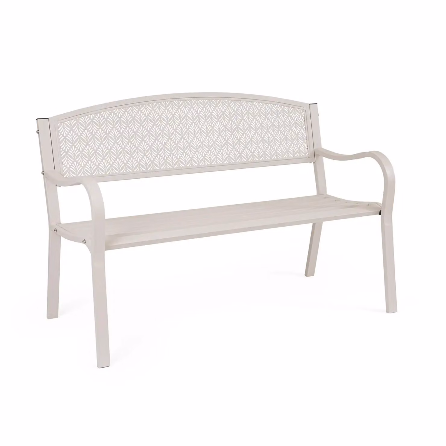 Panca LIZETTE a 2 posti in acciaio beige