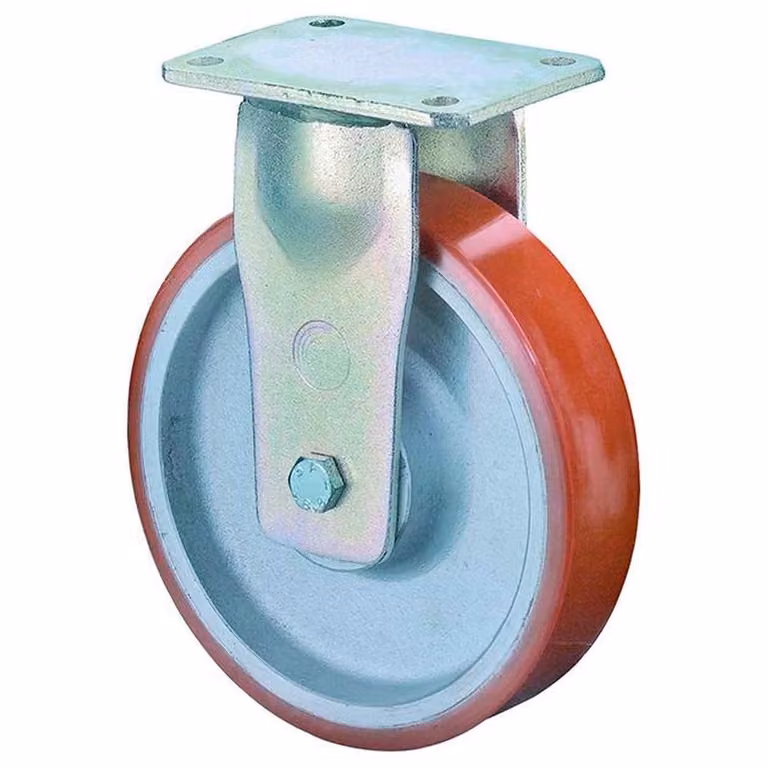 BS Ruota fissa RR110.C10.302 Diametro 300 mm Portata 2800 kg Piastra 255x200 mm Ruota in alluminio / ghisa PUR95 - RR110.C10.302