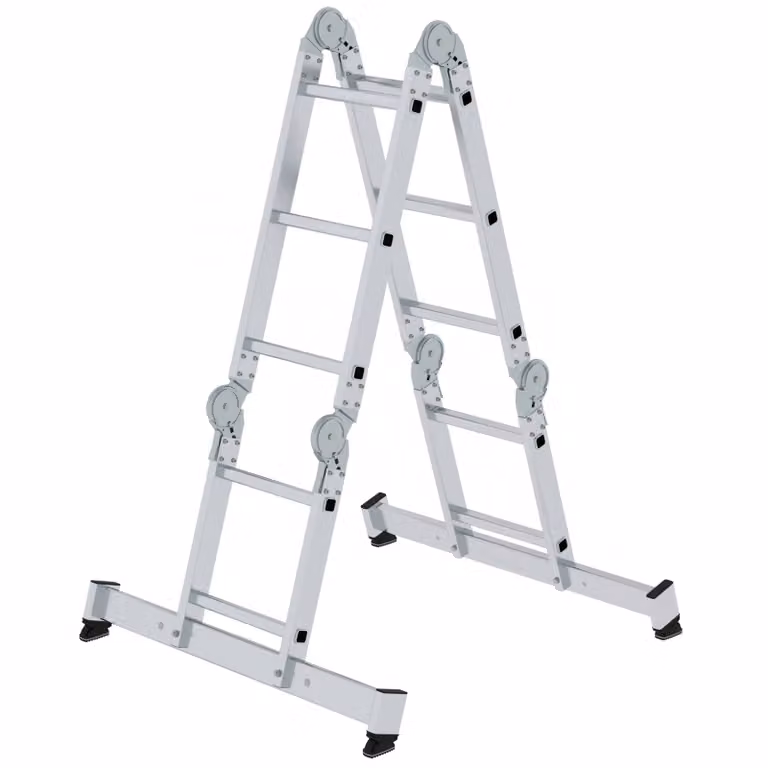 Scala multiuso a 4 sezioni con traversa nivello® 2x2 + 2x3 pioli