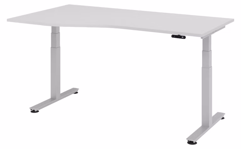 Scrivania elettrica bümö XDSM - Struttura: argento, finitura: grigio, dimensioni: 180 x 100 cm