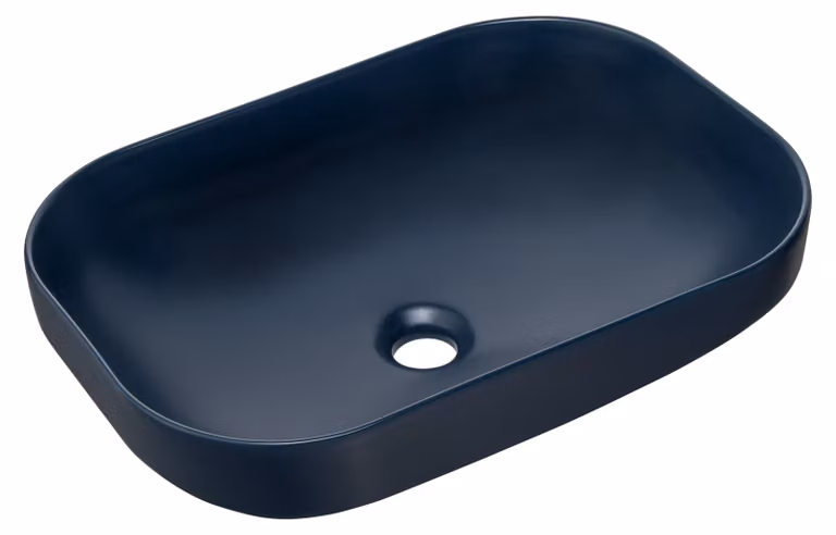 Lavabo in Vetroceramica NELI, blu, 50 cm