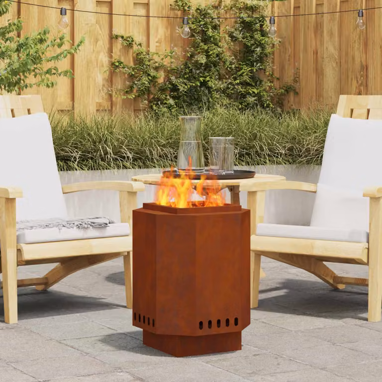 Ciotola per fuoco vidaXL in acciaio Corten color marrone