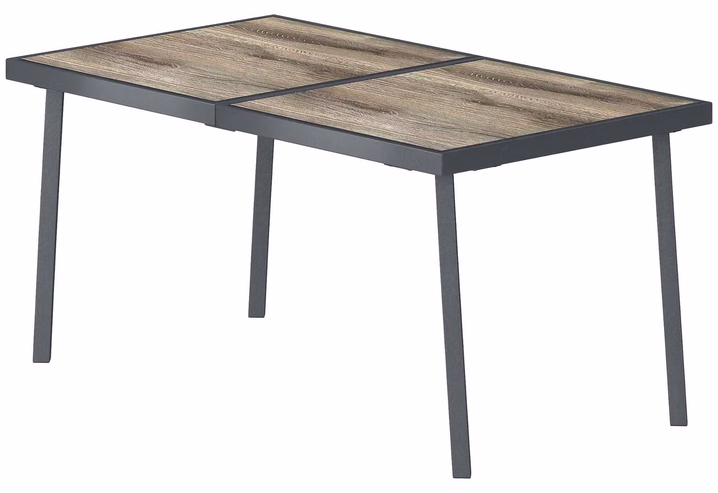 Tavolo da giardino Outsunny, tavolo da balcone, tavolo da terrazzo di 145 x 85 cm per 6 persone, colore grigio