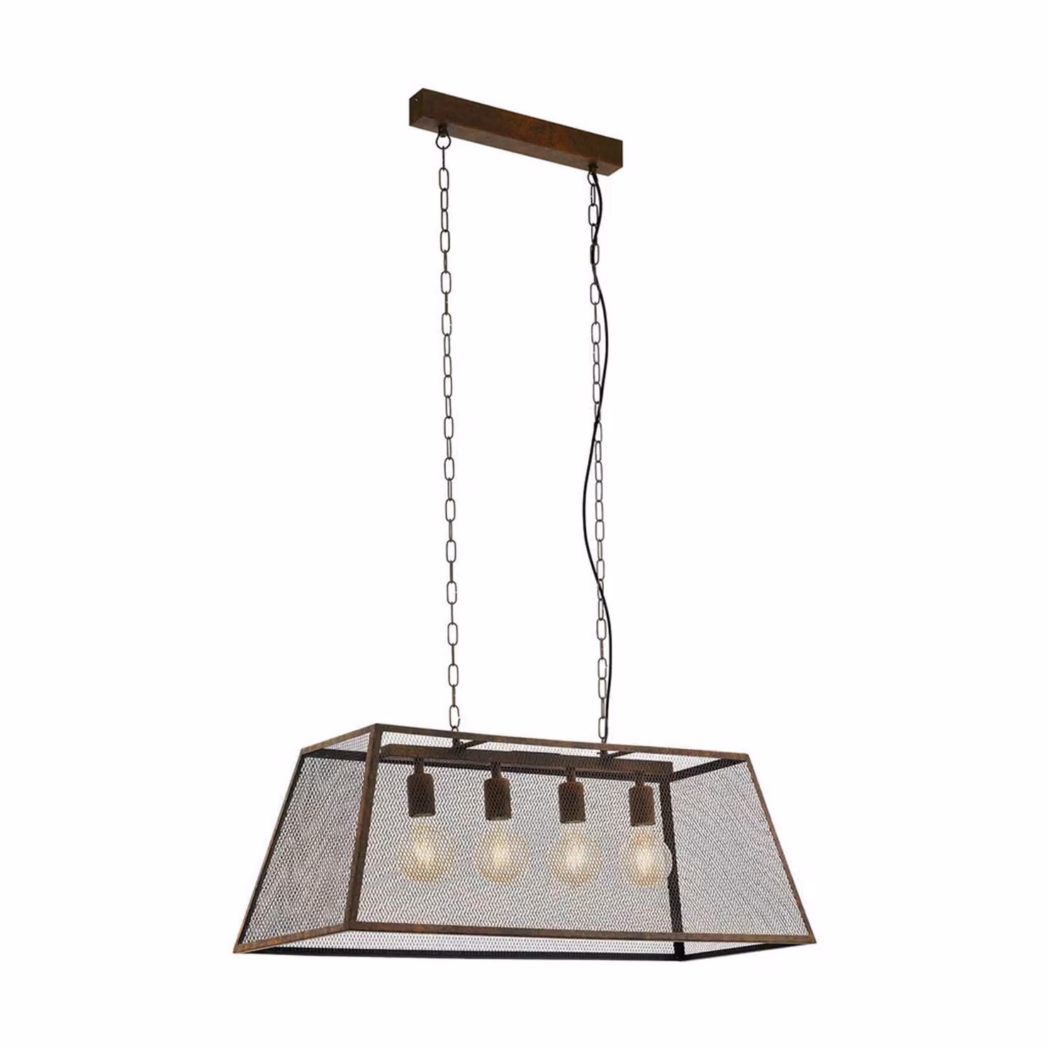 Amesbury lampada a sospensione a 4 luci nera
