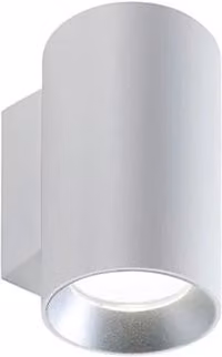 Show - Applique Cilindrico Da Parete A Led 10W+10W A Luce Calda Colore Bianco