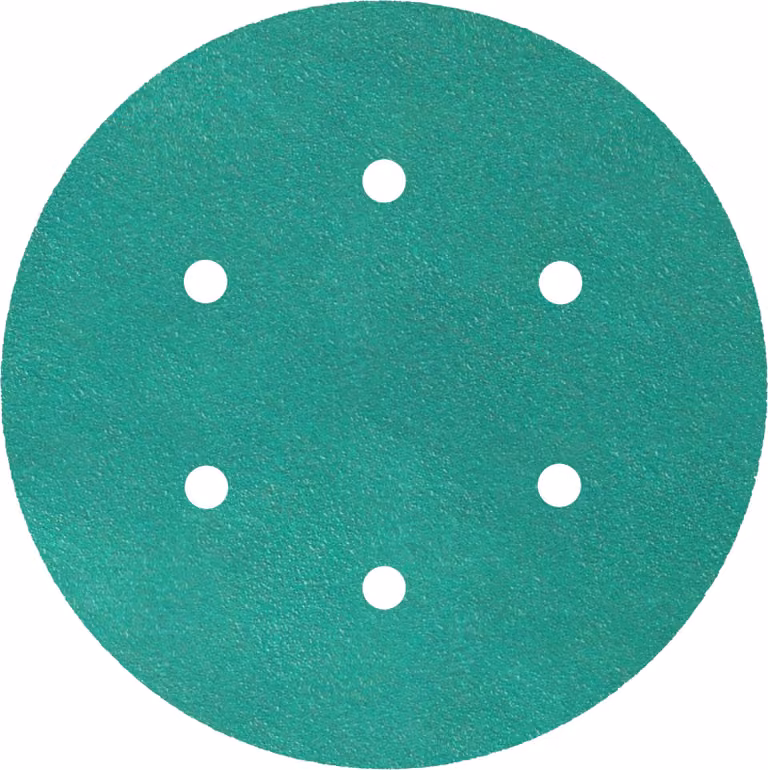 Dischi FP 77 K con fissaggio a velcro, 150 mm, grana 500, forma forata GLS3, 353143