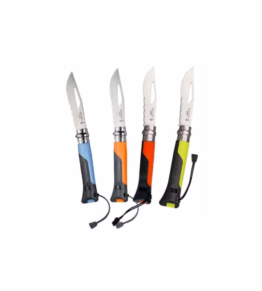 Coltello Virobloc Inox N. 8 Outdoor Verde   Opinel