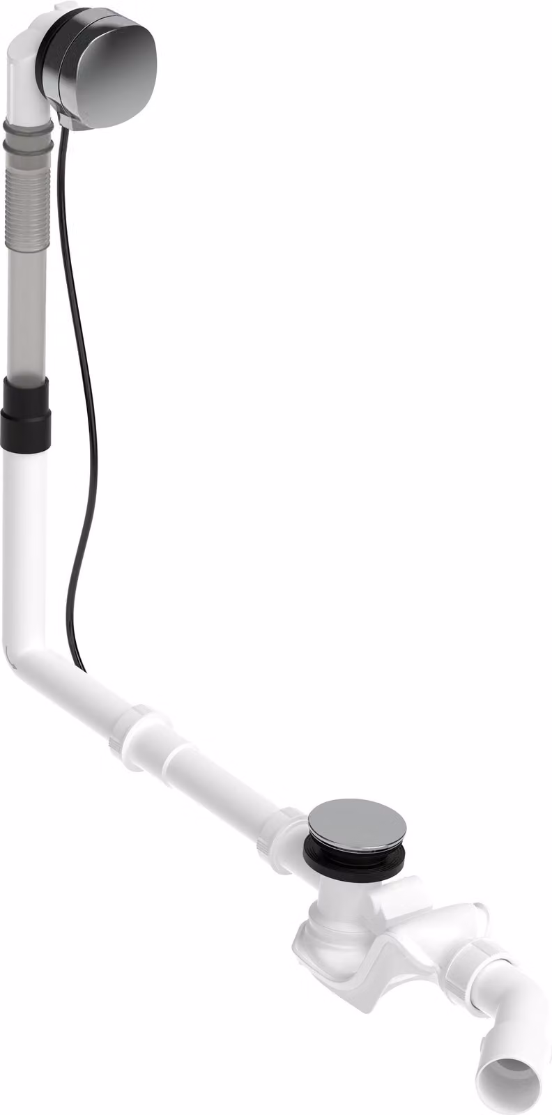 Duravit Quadroval set de vidage et de trop-plein avec bec de baignoire 792203, chrome, 792203000001000, 792203000001000