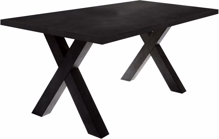 Tavolo da pranzo Eike 8 160 x 90 x 75 Tavolo da pranzo in acciaio nero 13451-160