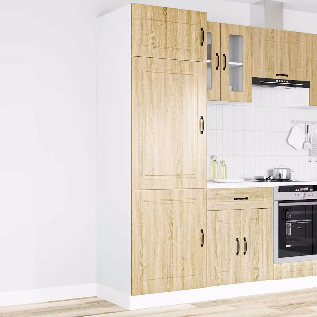 Armadio da Cucina Moderno vidaXL Kalmar Rovere Sonoma in Legno MDF Marrone L/P/H: 60 x 57 x 207 cm