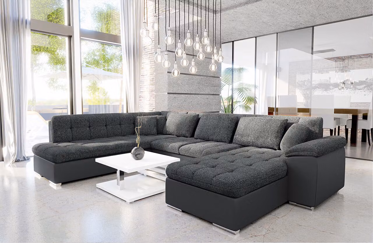 MIRJAN24 Divano angolare Niko Bis, box letto e funzione letto, divano del produttore, zona giorno, suite imbottita (Soft 020 + Majorka 03, lato: destra)