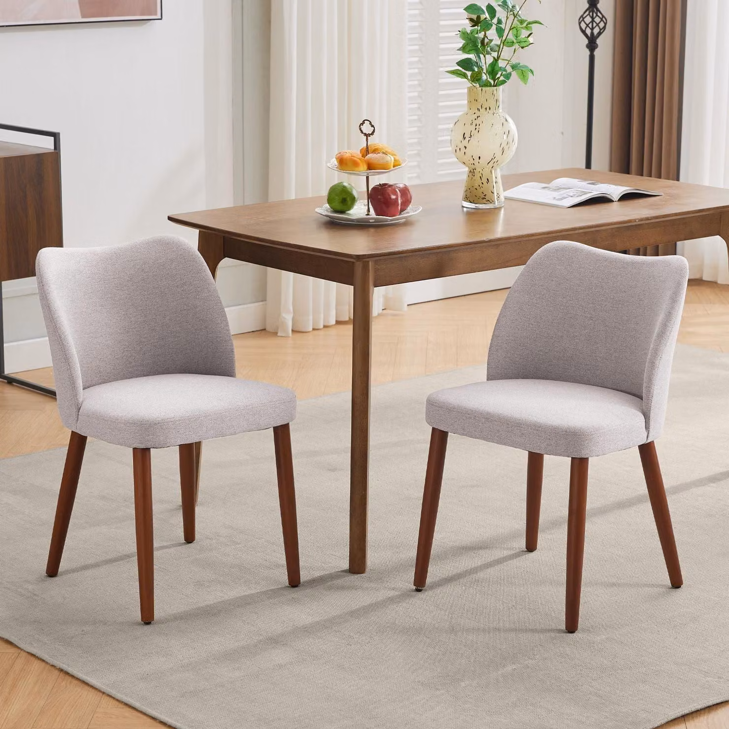 Sedie da pranzo - Sedie - Sedie nere - Sedie da cucina - Sedie da caffè - Set di 2, colore grigio