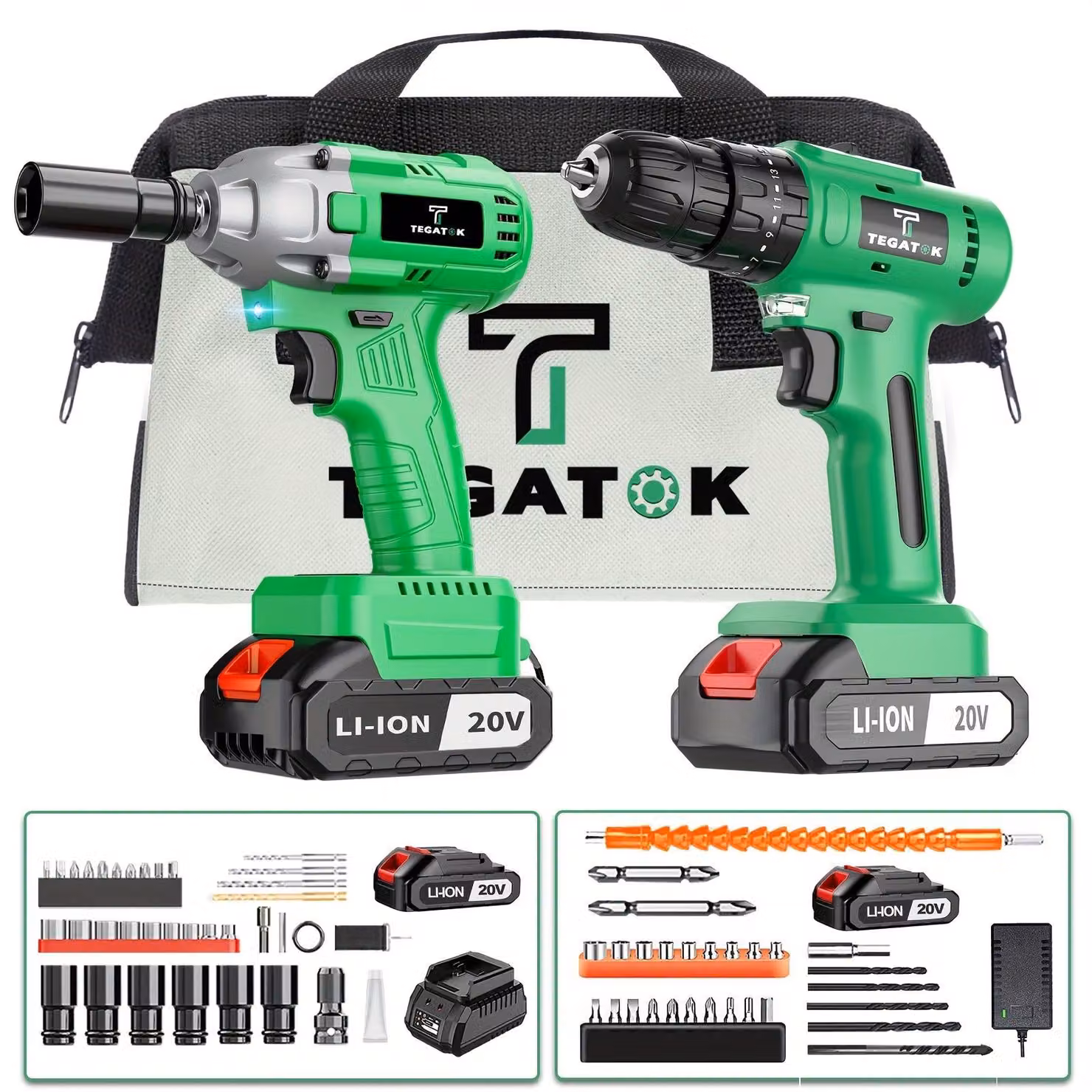Set di punte per trapano e avvitatore – Trapano a batteria – Trapano a percussione – Avvitatore – Senza fili