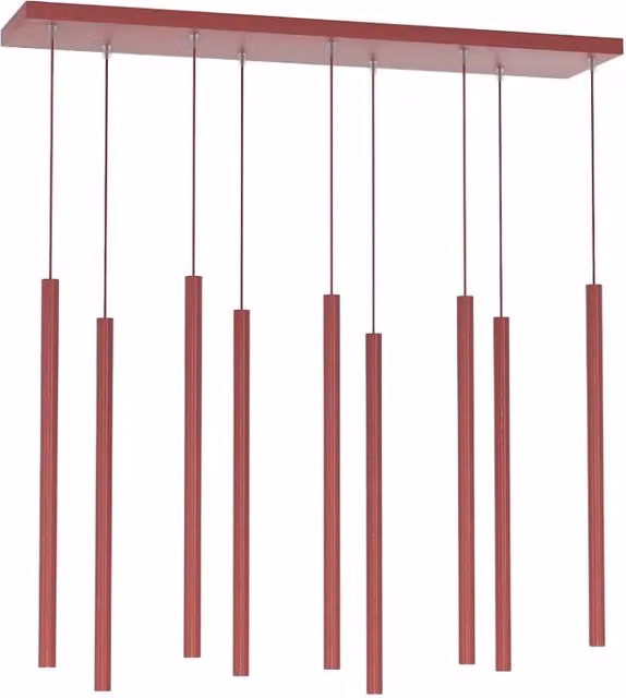 Lampada sospesa SELTER bordeaux stick 9xG9 Emibig