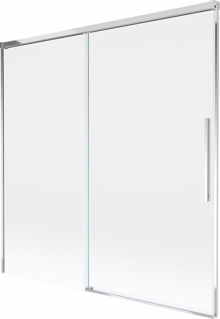 Mexen Rox paratia vasca da bagno 2-ante scorrevole 160 x 150 cm, trasparente, cromo - 8C9-160-001-01-00