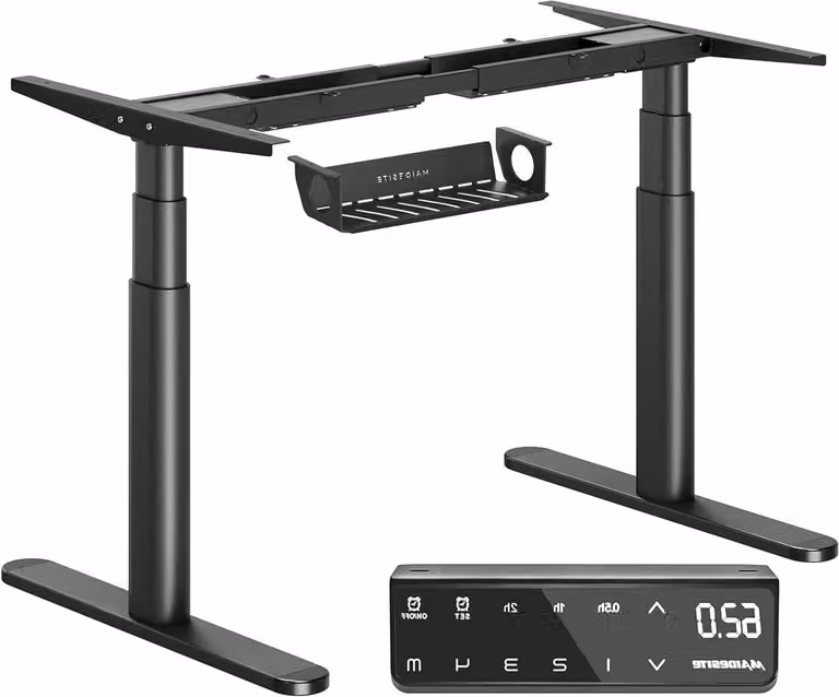 Scrivania regolabile in altezza - Scrivania elettrica - Scrivania da standing desk - Scrivania regolabile in altezza per lavoro in piedi e seduti - Struttura scrivania ovale