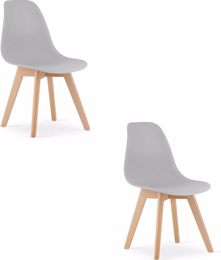 Sedia Valora KITO grigia x2 - Un paio di eleganti sedie grigie per sala da pranzo o aree di lavoro
