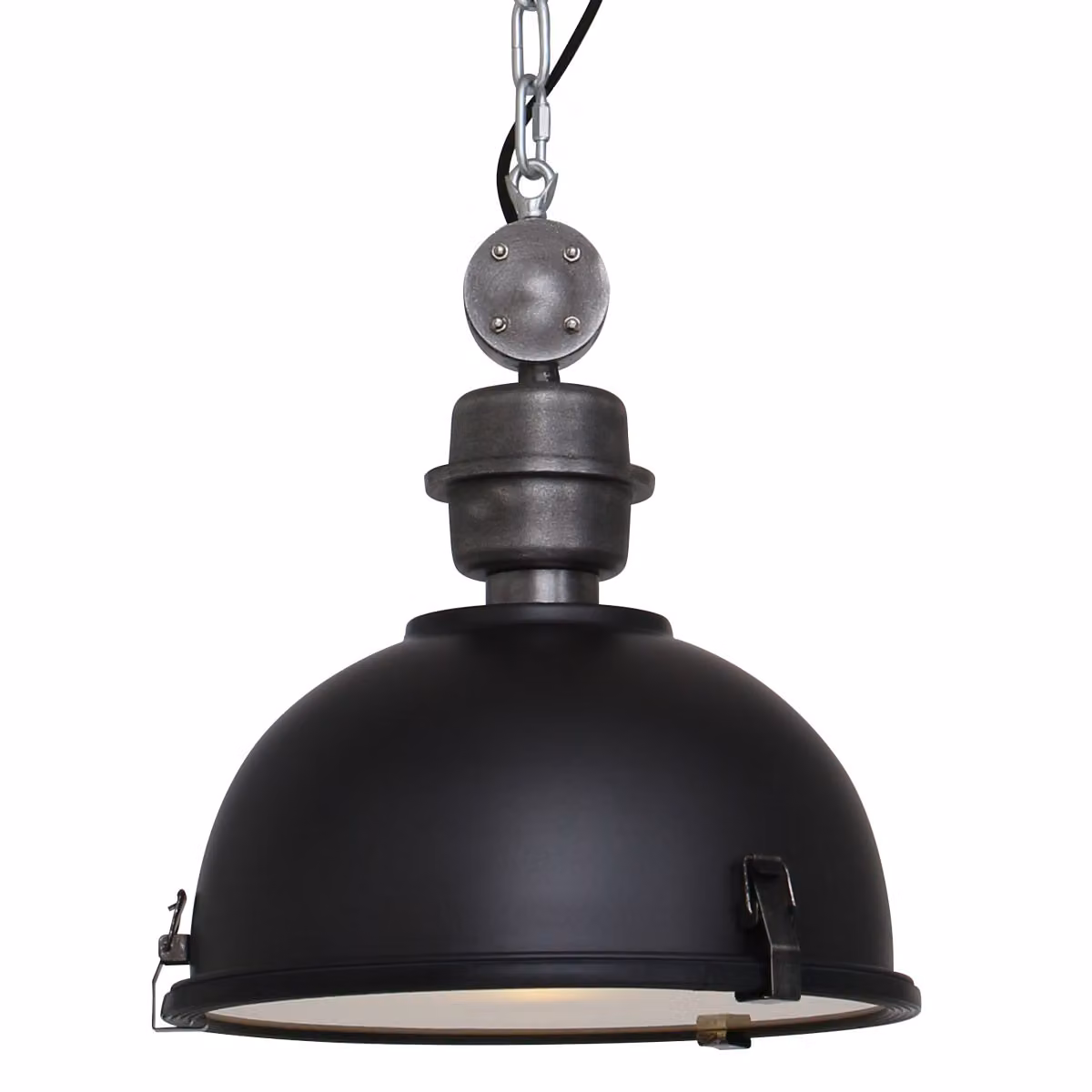 Lampada a sospensione - nero - Bikkel - vetro metallo - Ø 32cm - E27 - 7978ZW - Steinhauer