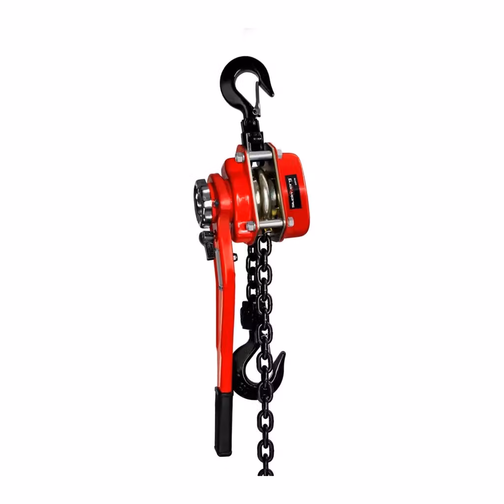 Paranco a leva manuale in acciaio rosso con portata 3000 kg e lunghezza 3 m – 2