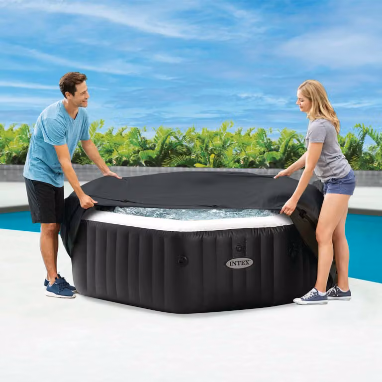 Copridoccia per Spa Intex Grigio Scuro L: 211 cm, P: 211 cm in PVC