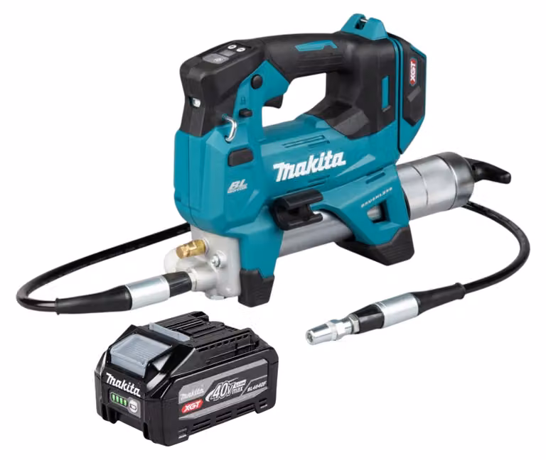 Pressa per grasso a batteria Makita GP 001 GU1 40 V max. 690 bar Brushless + 1x batteria da 4,0 Ah - senza caricabatterie