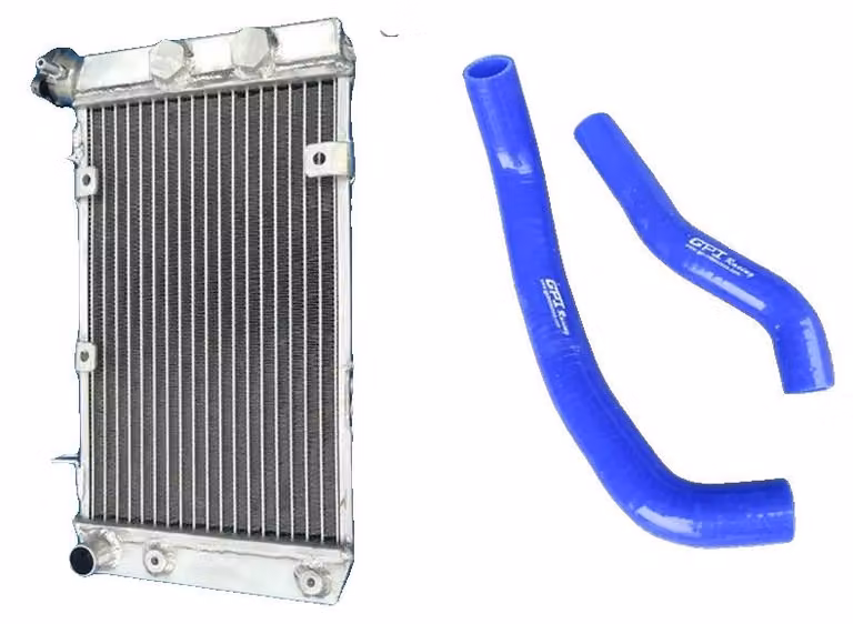 Radiatore in alluminio ad alte prestazioni, compatibile con Suzuki LTZ400, KFX400 e DVX400, blu