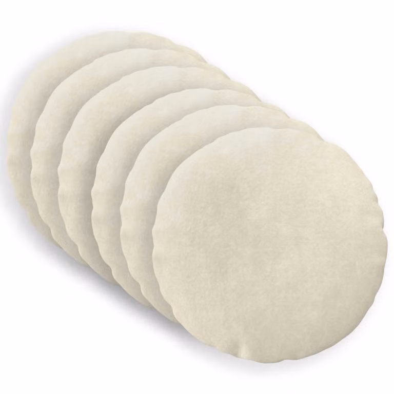 Set di 6 federe rotonde vidaXL HEERLEN in microfibra fleece, colore beige, Ø 40 cm