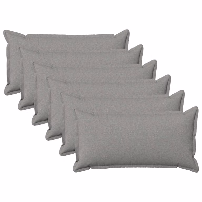 Set di 6 federe vidaXL HOUTEN Grigio Nuvola, L/P: 40 x 80 cm