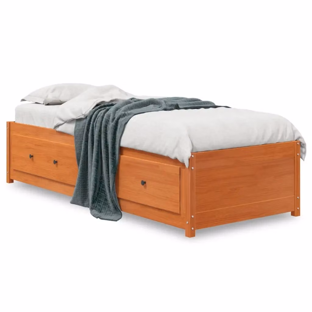 Dormeuse in legno di pino Marrone Cera vidaXL L/P: 90 x 200 cm – 2