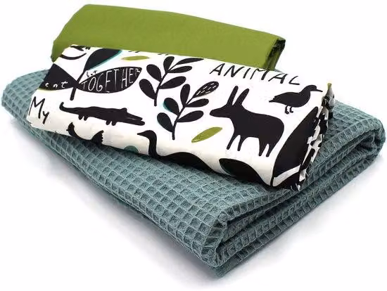 Set di tessuti a rombi in tinta, 100% cotone, Tex Standard 100, Set Famiglia di animali 13