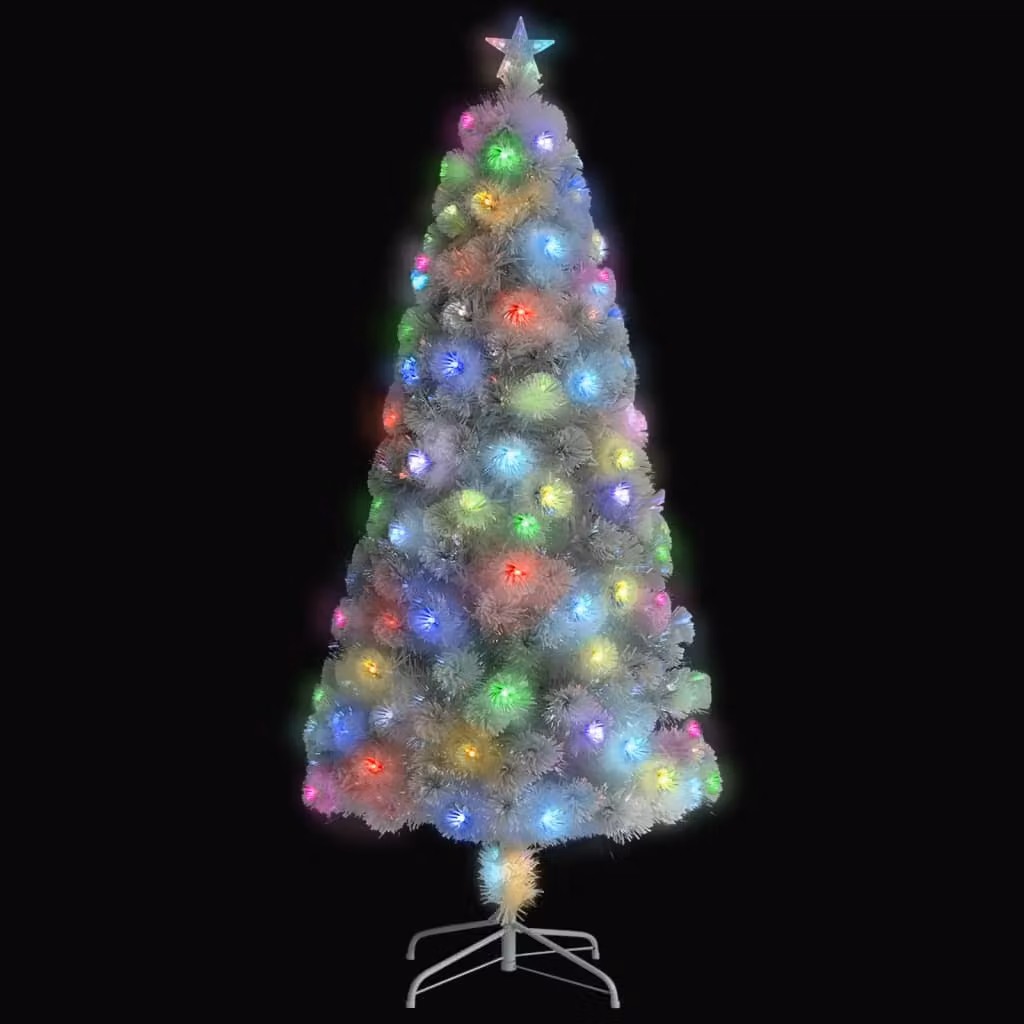 The Living Store Albero di Natale artificiale con LED bianchi 150 cm in fibra di vetro