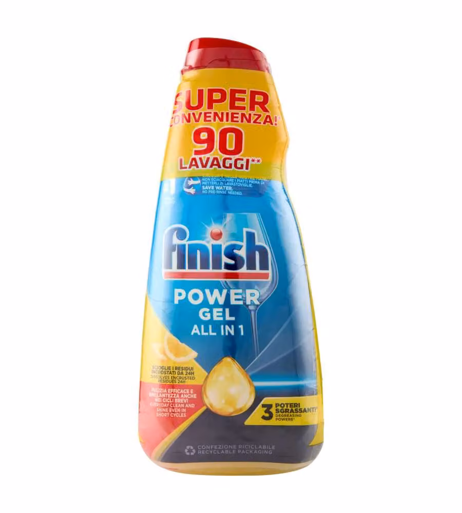 Finish Power Gel Lemon 3 x 30 lavaggi liquido lavastoviglie 3 x 600 ml