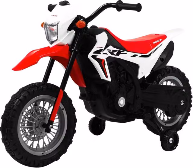 Moto elettrica Honda CRF 250 per bambini con licenza ufficiale - Bianco