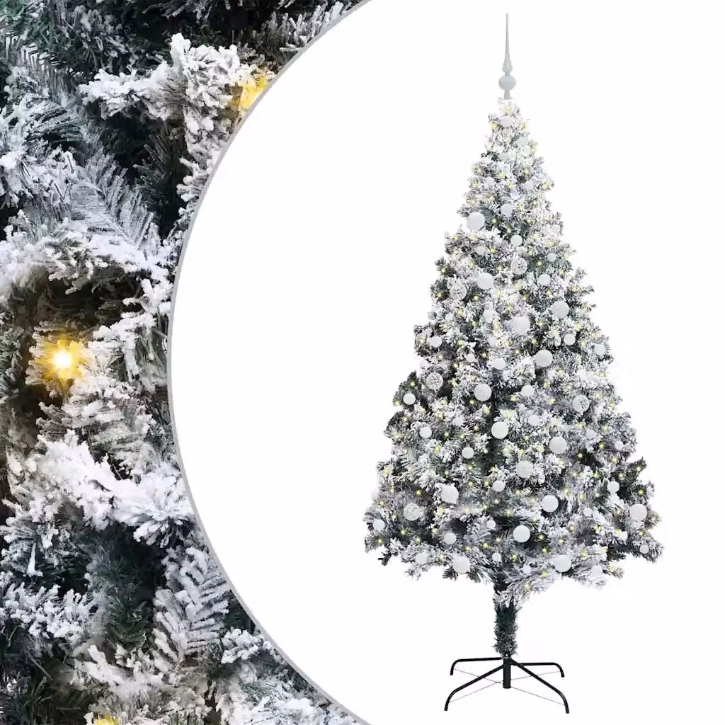 Albero di Natale artificiale moderno vidaXL bianco, Altezza: 180 cm – 2