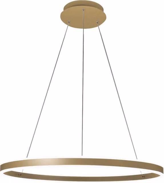 Lampada a Sospensione LED Fabas Luce Palau Dimmerabile Oro e Bianco Ø80 cm
