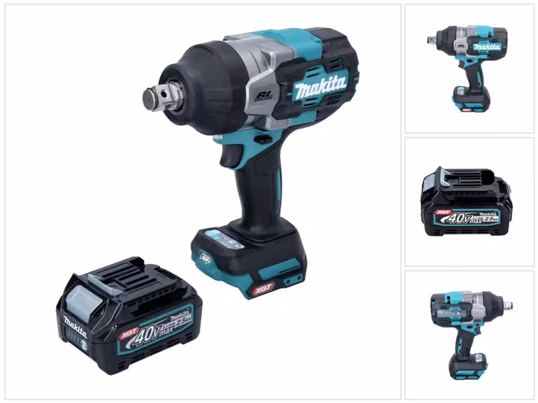 Makita TW 001 GD1 Avvitatore a impulsi a batteria 40 V max. 1800 Nm Brushless XGT + 1 batteria ricaricabile 2,5 Ah - senza caricabatterie