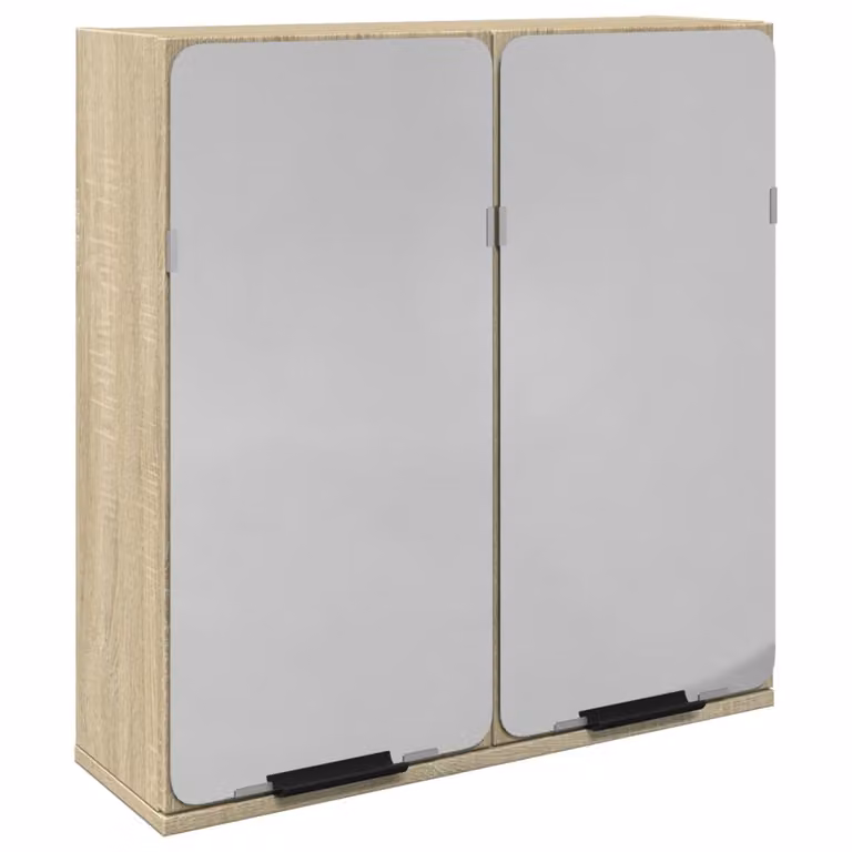 Mobile Bagno con Specchio Rovere Sonoma 64,5x20x66,5 Truciolato