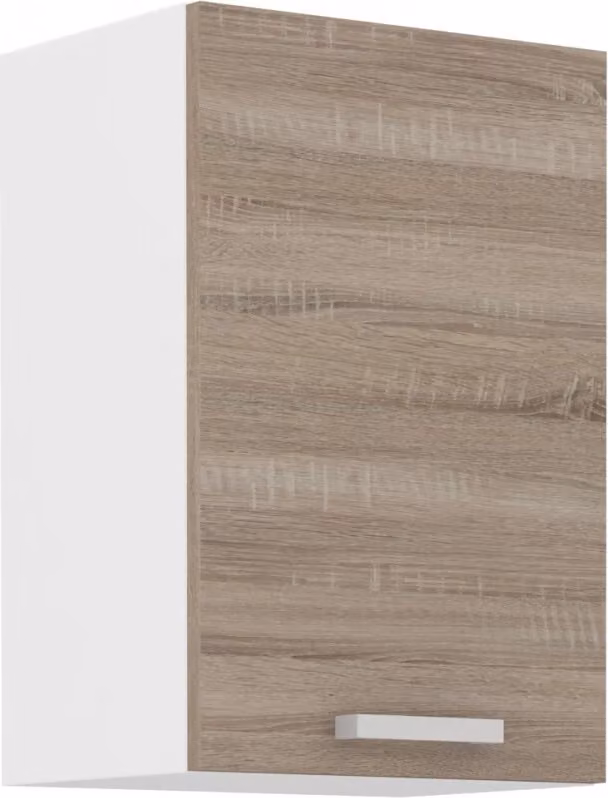 Armadietto superiore sospeso DAGA - larghezza 40 cm, rovere tartufo / bianco