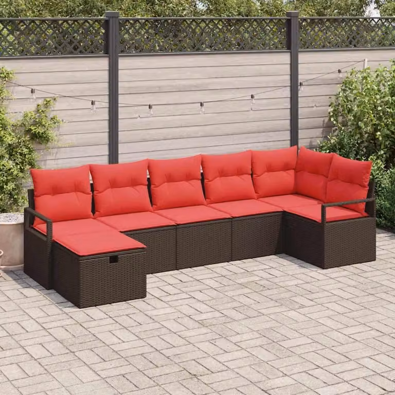 Maison Exclusive - Set di divani da salotto, 4 pezzi, in rattan sintetico